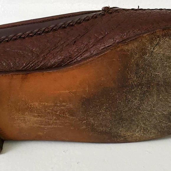 Moreschi Shoes Genuine Crocodile Men\'s 11.5 Brown Tassel Loafer Leather Slip On main image 8